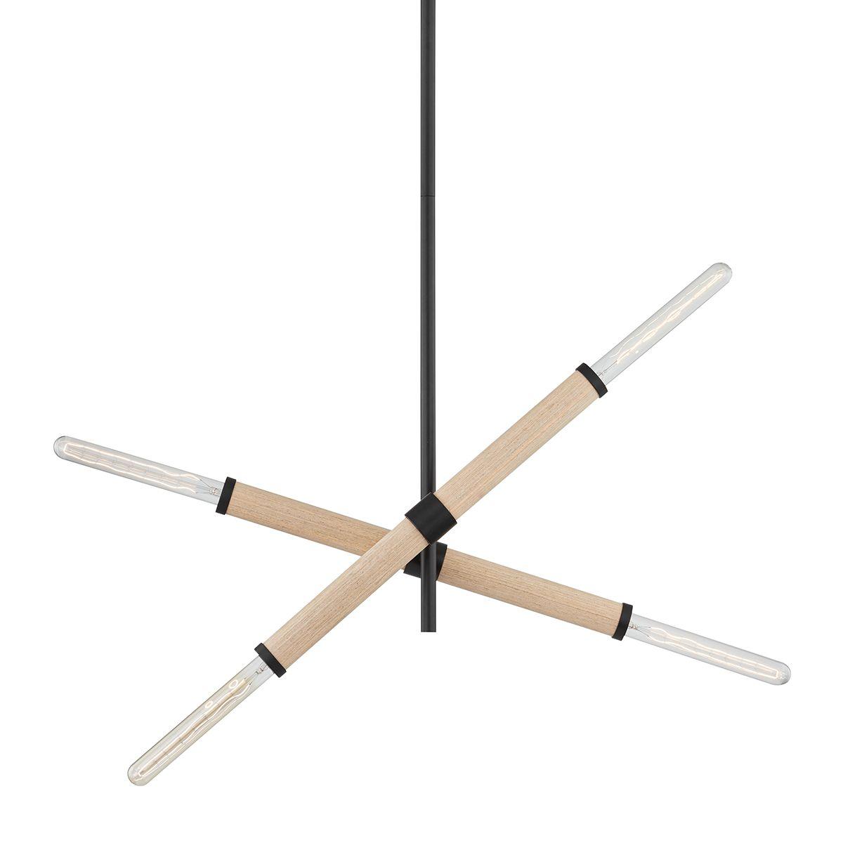 Cruiz 4 Lights Chandelier Black finish - Bees Lighting