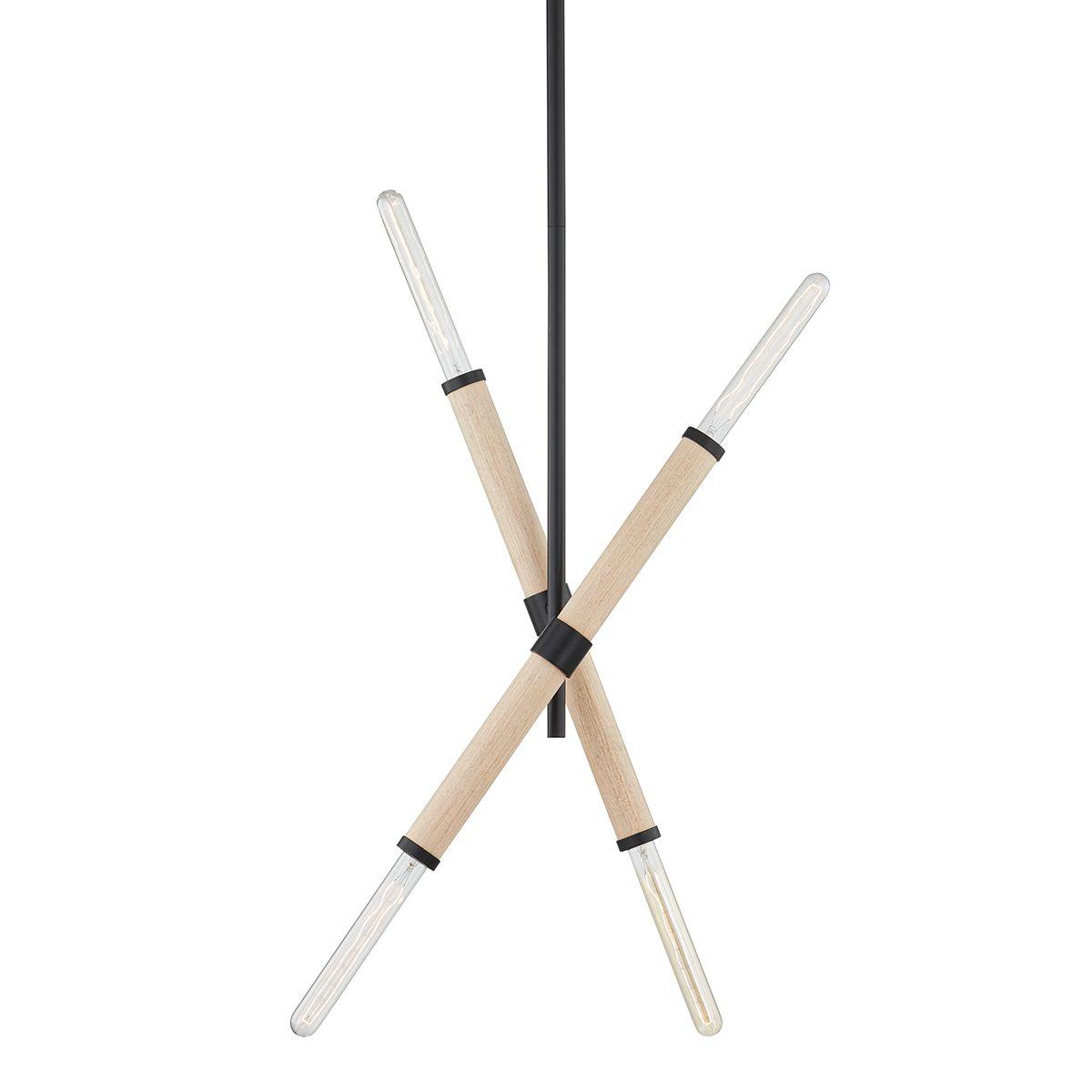 Cruiz 4 Lights Chandelier Black finish - Bees Lighting
