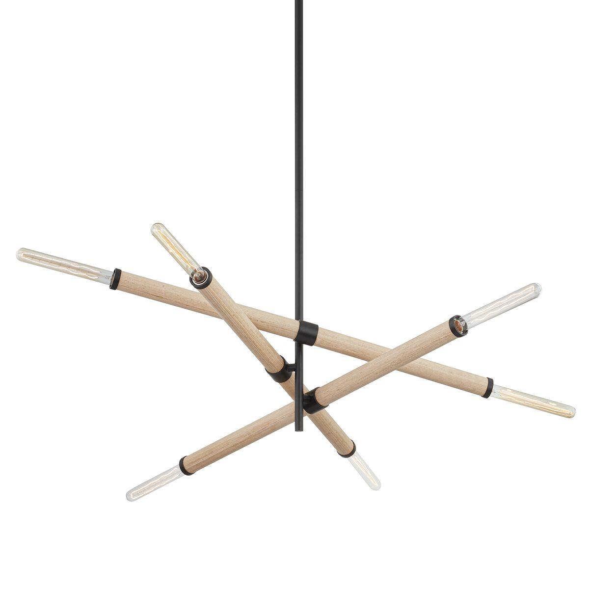 Cruiz 6 Lights Chandelier Black finish - Bees Lighting