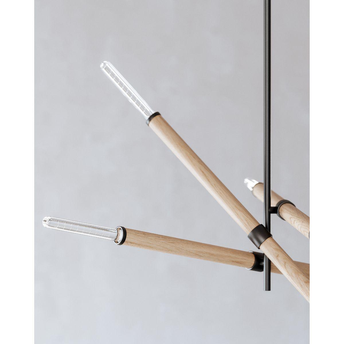 Cruiz 6 Lights Chandelier Black finish - Bees Lighting
