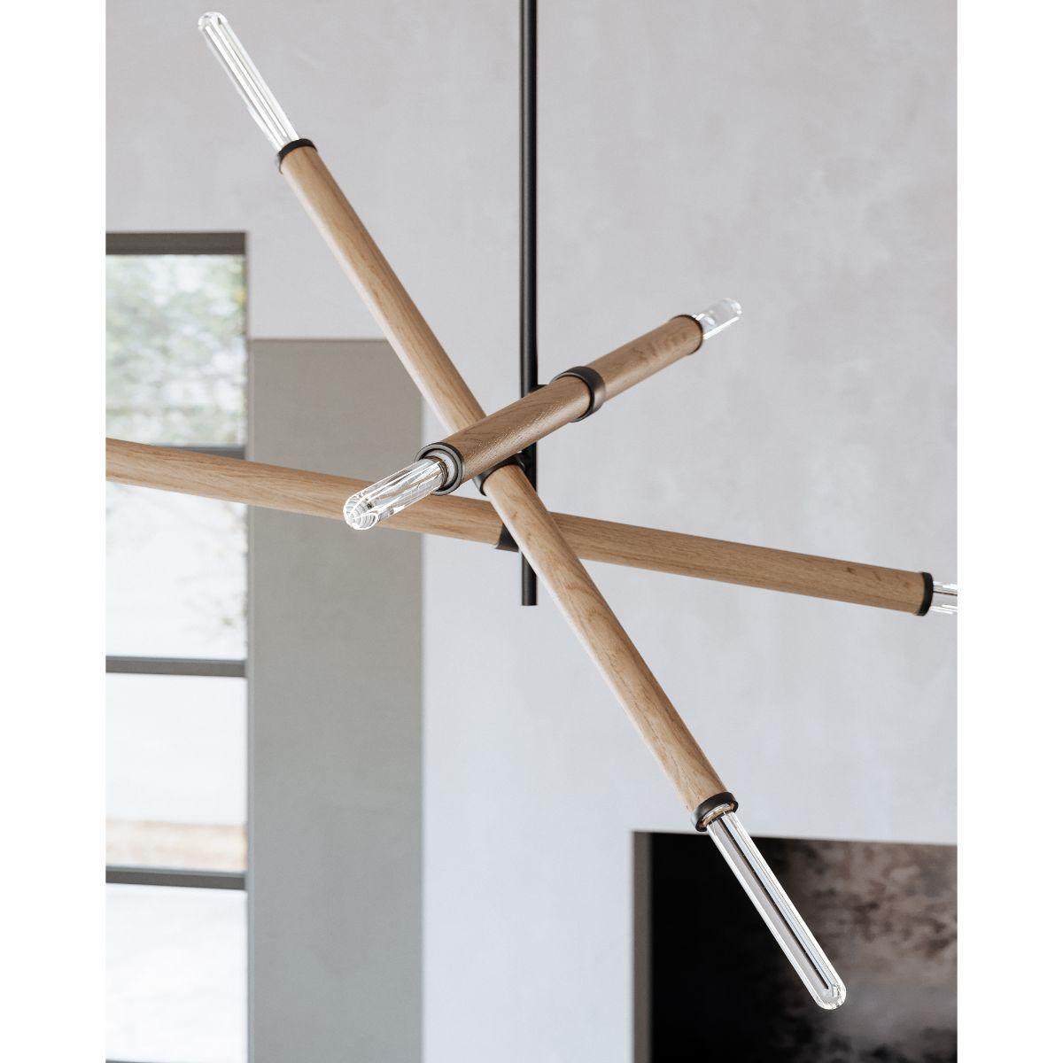 Cruiz 6 Lights Chandelier Black finish - Bees Lighting