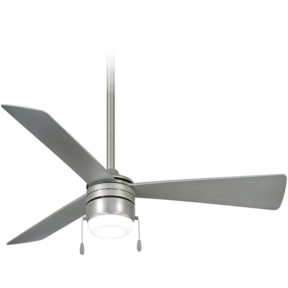 Vital LED 44" Brilliant Silver Ceiling Fan with Pull Chain - Bees Lighting