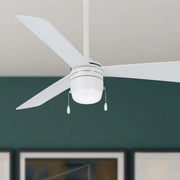 Vital LED 44" Flat White Ceiling Fan with Pull Chain - Bees Lighting