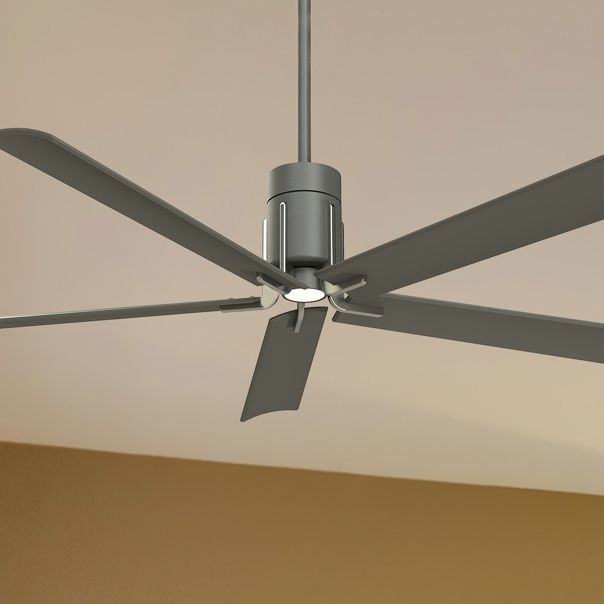 Clean LED 60" 5-Blade Grey Iron LED Ceiling Fan with Remote - Bees Lighting