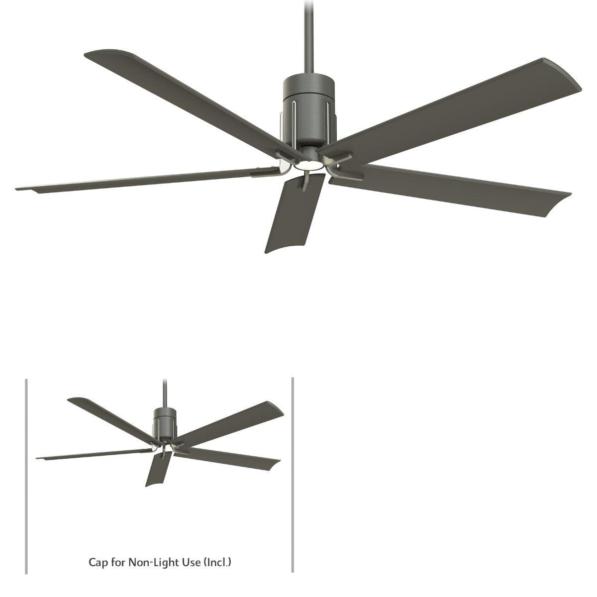 Clean LED 60" 5-Blade Grey Iron LED Ceiling Fan with Remote - Bees Lighting