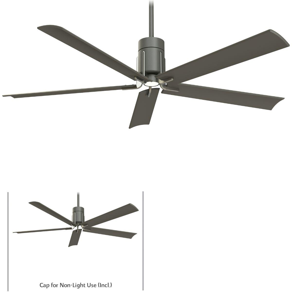 Clean LED 60" 5-Blade Grey Iron LED Ceiling Fan with Remote - Bees Lighting