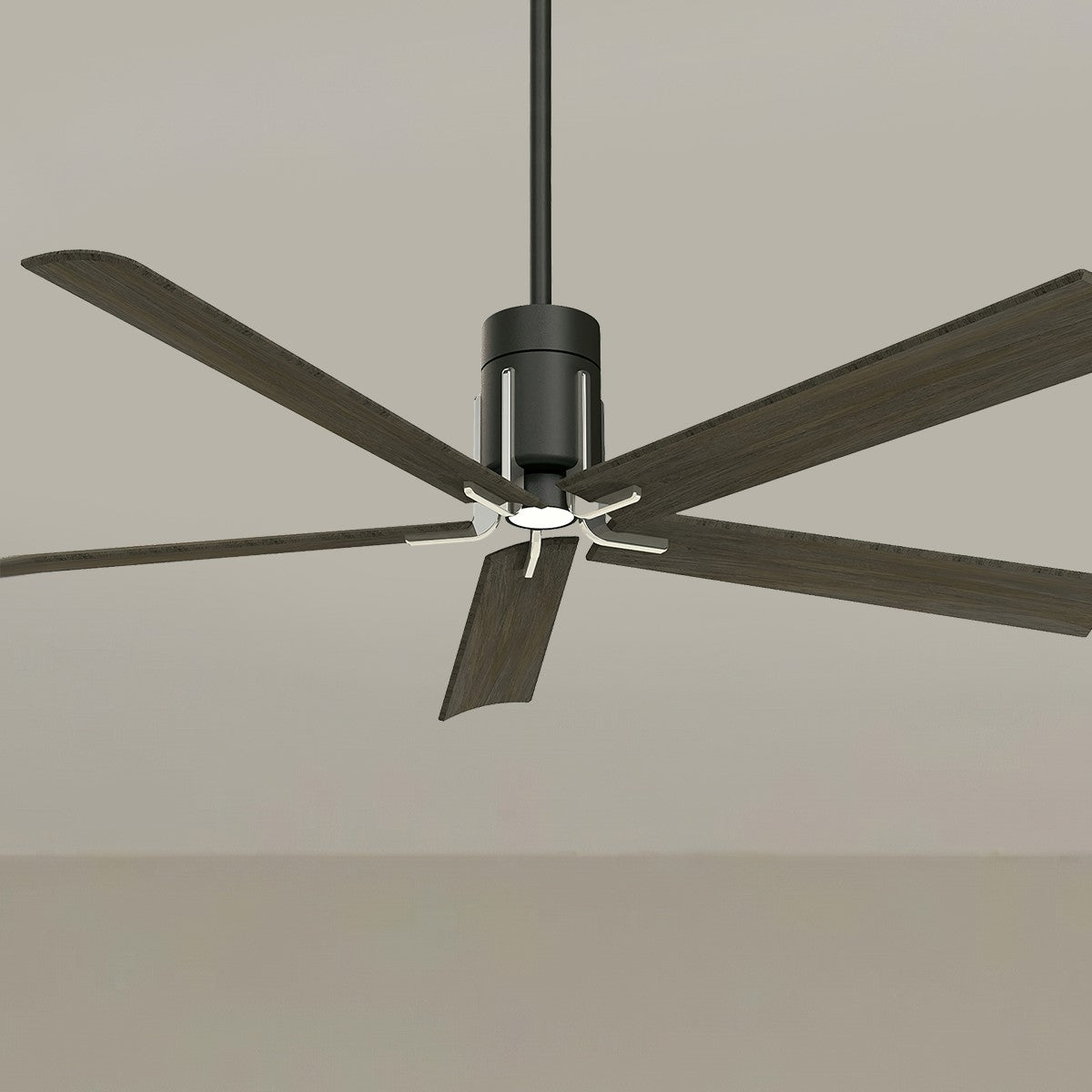 Clean LED 60" 5-Blade Matte Black LED Ceiling Fan with Remote - Bees Lighting