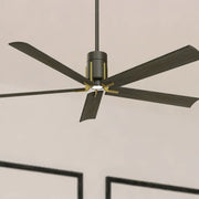 Clean LED 60" 5-Blade Oil Rubbed Bronze LED Ceiling Fan with Remote - Bees Lighting