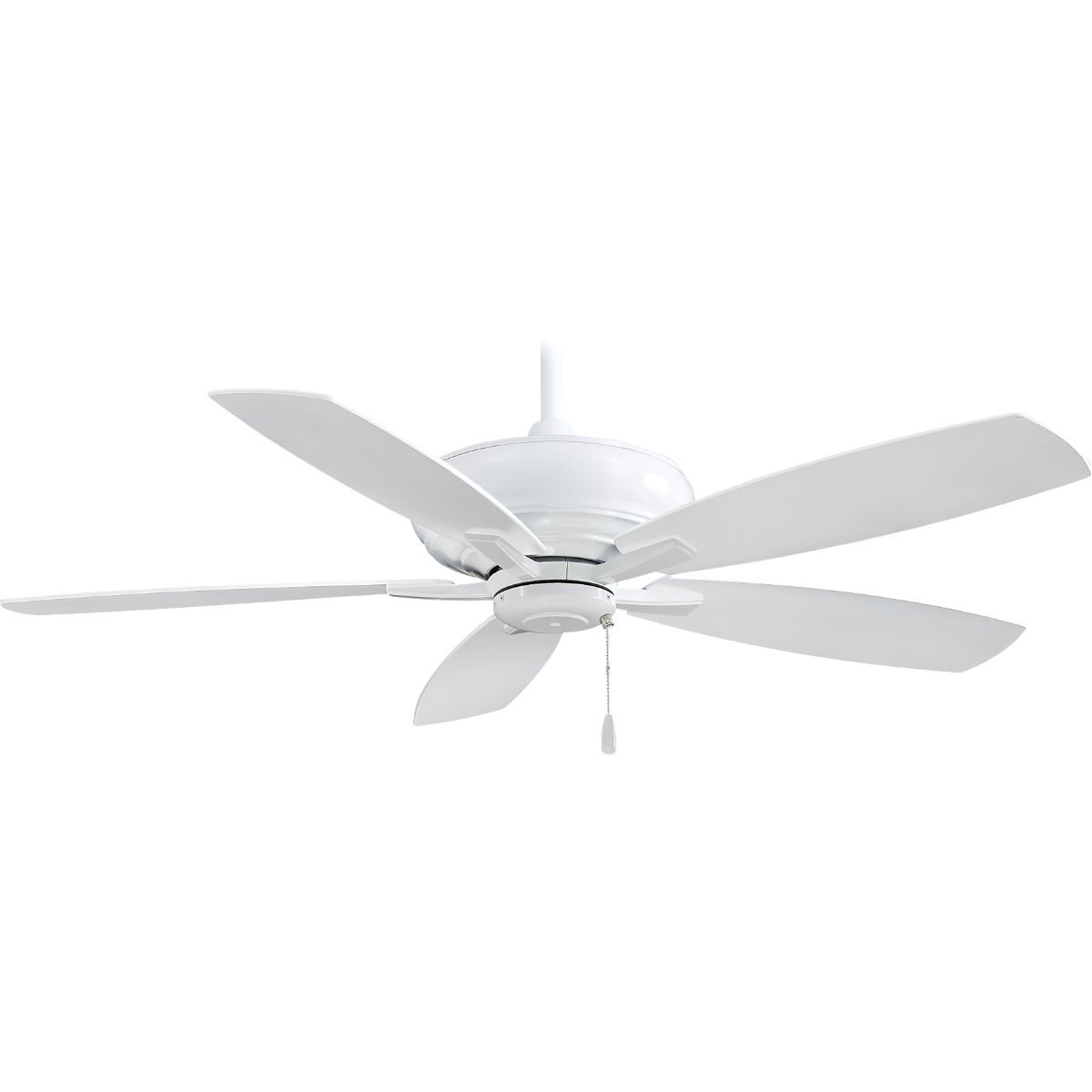 Kola 52" White Ceiling Fan with Pull Chain - Bees Lighting
