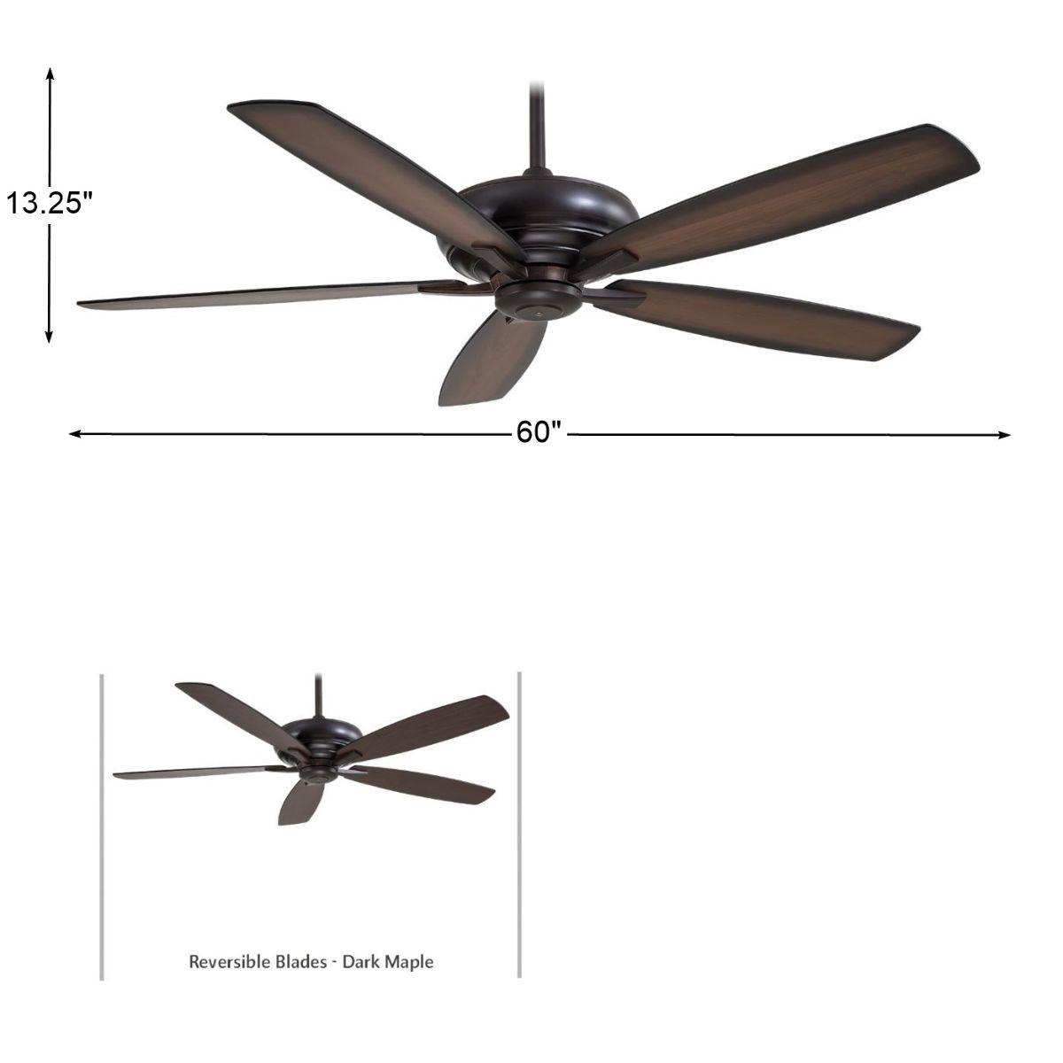 Kola XL 60" Kocoa Large Ceiling Fan with Remote - Bees Lighting