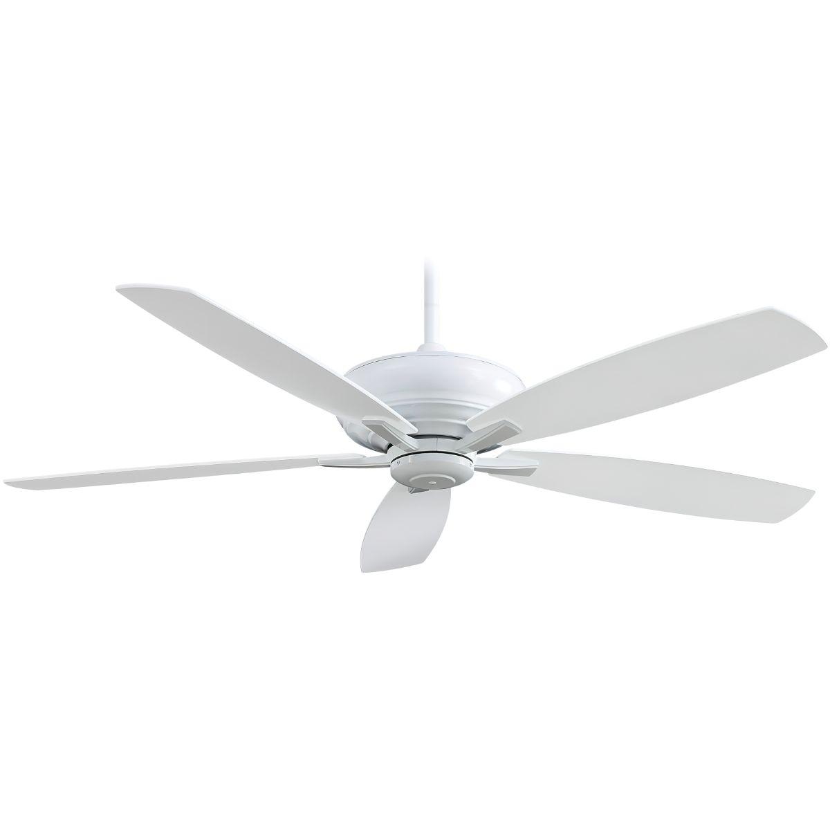 Kola XL 60" White Large Ceiling Fan with Remote - Bees Lighting