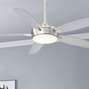 Espace LED 52" Nickel Ceiling Fan with Light and Remote - Bees Lighting