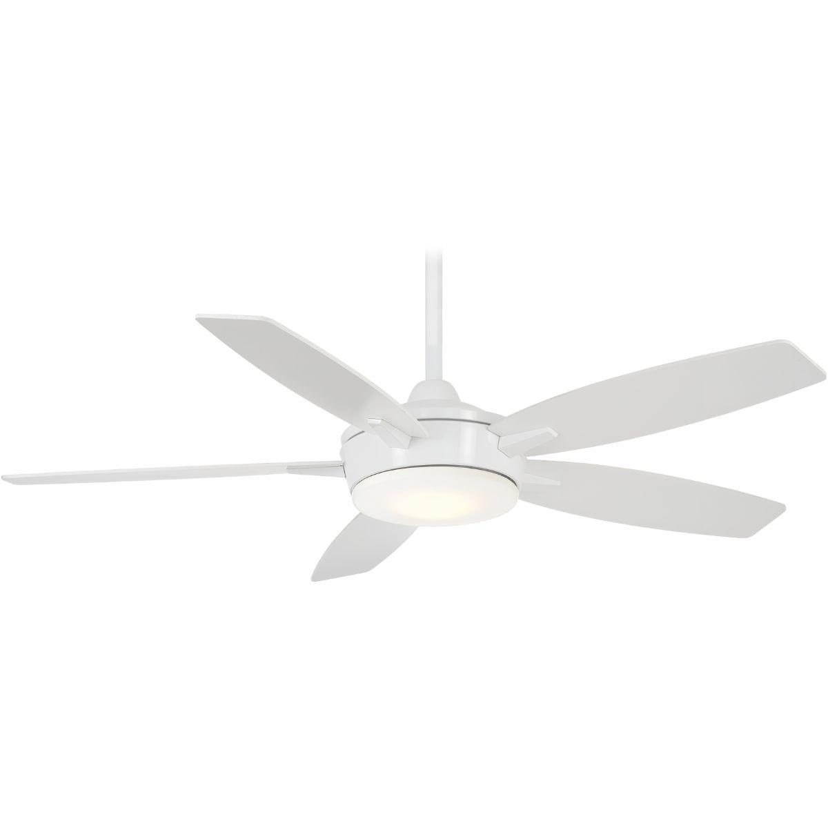 Espace LED 52" White Ceiling Fan with Light and Remote - Bees Lighting