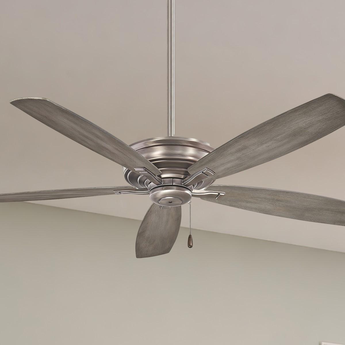 Kafe 52" Burnished Nickel Ceiling Fan with Pull Chain - Bees Lighting