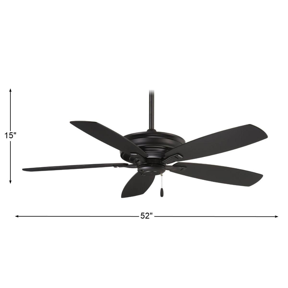 Kafe 52" Coal Ceiling Fan with Pull Chain - Bees Lighting