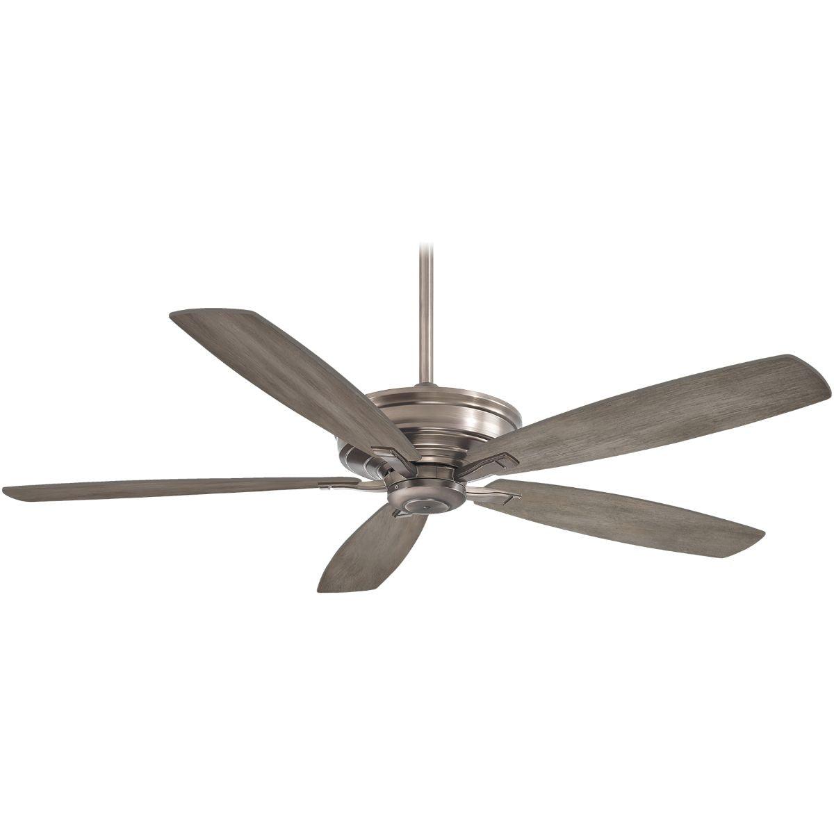 Kafe XL 60" Burnished Nickel Large Ceiling Fan with Remote - Bees Lighting