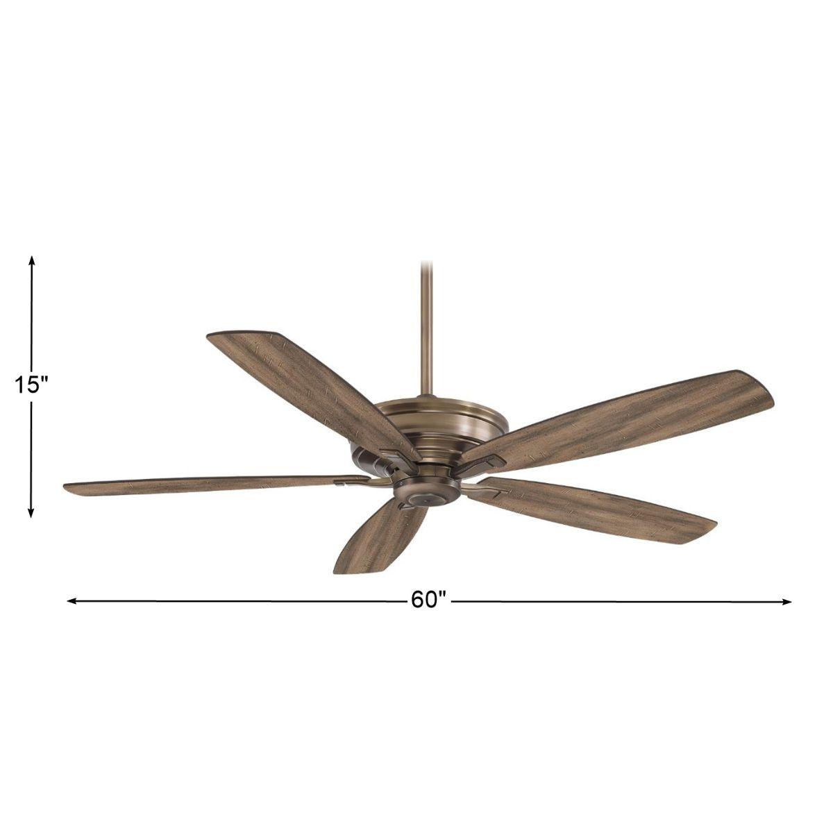 Kafe XL 60" Heirloom Bronze Large Ceiling Fan with Remote - Bees Lighting