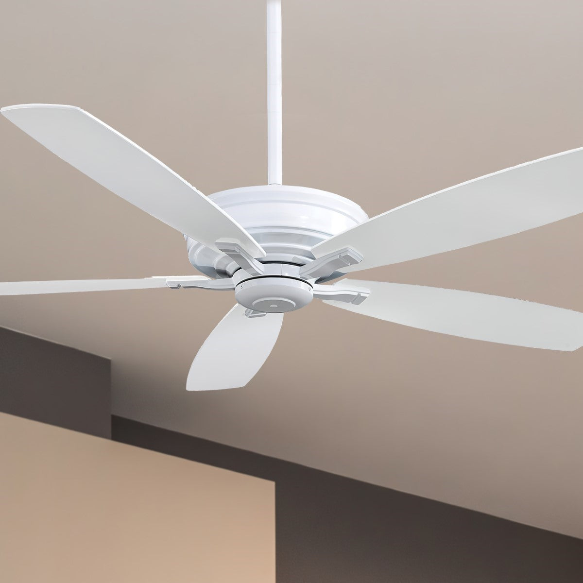 Kafe XL 60" White Large Ceiling Fan with Remote - Bees Lighting