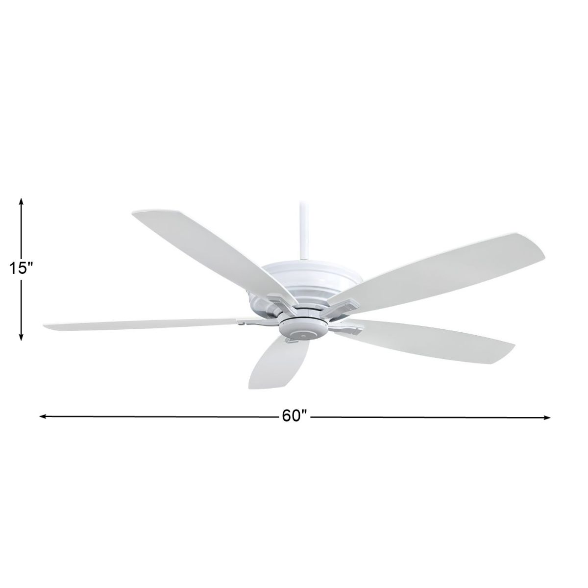 Kafe XL 60" White Large Ceiling Fan with Remote - Bees Lighting