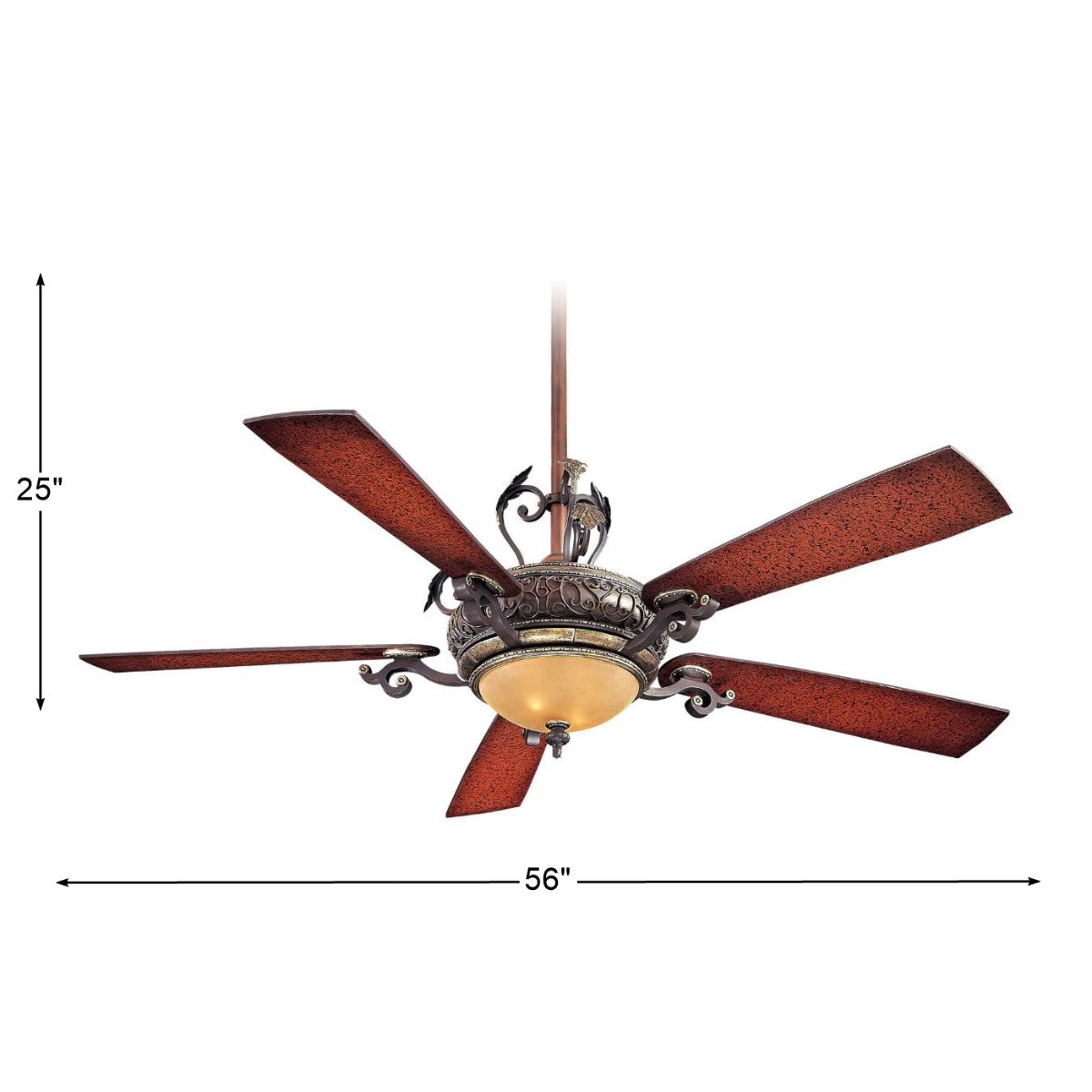 Napoli LED 56" Sterling Walnut Ceiling Fan with Wall Control - Bees Lighting