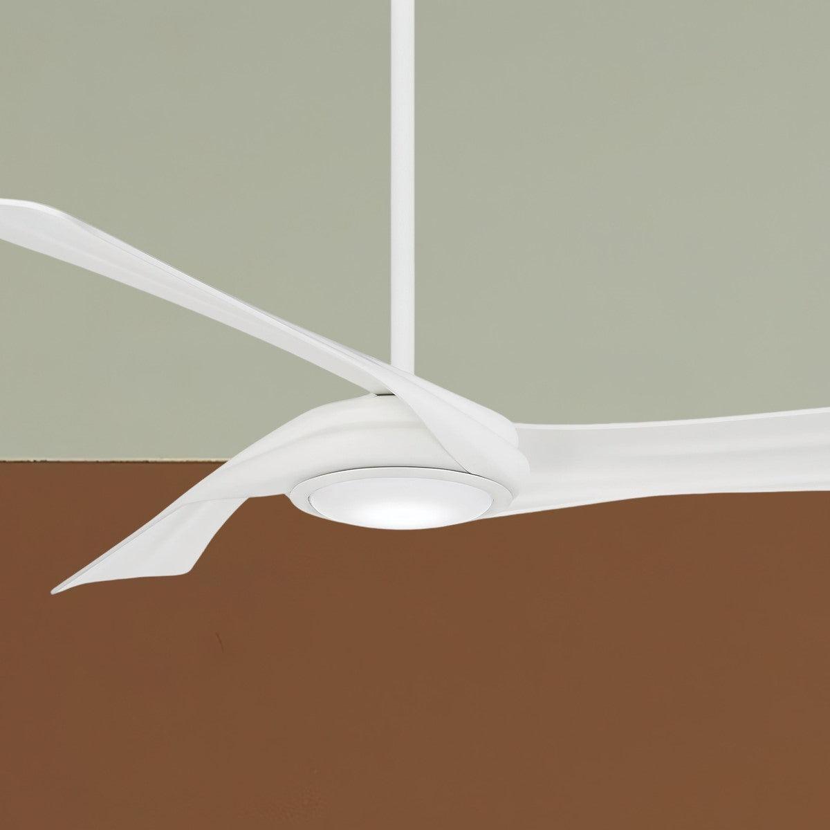 Curl 60 Inch Contemporary Smart Ceiling Fan With Light And Remote - Bees Lighting