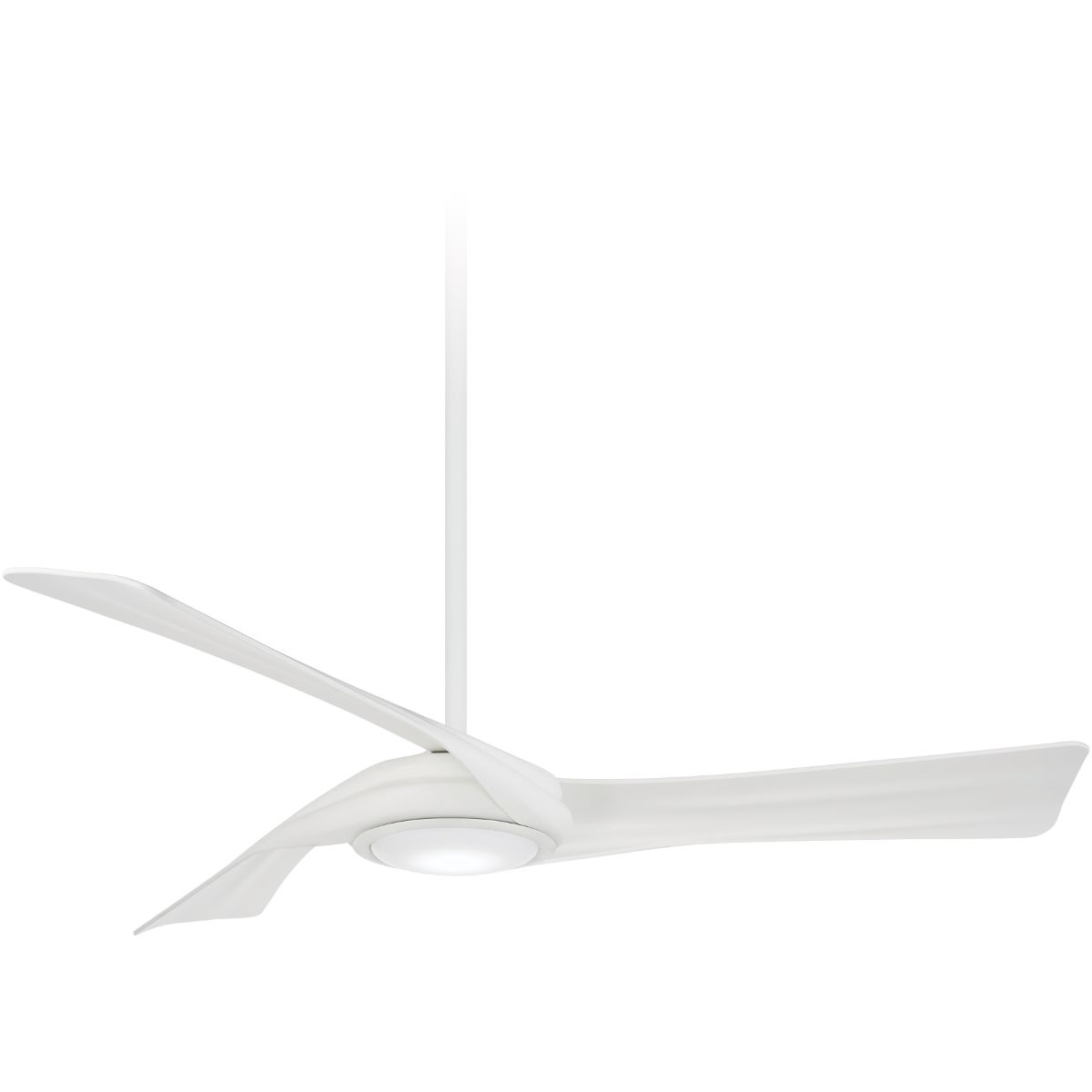 Curl LED 60" Smart Ceiling Fan with Remote, Flat White - Bees Lighting