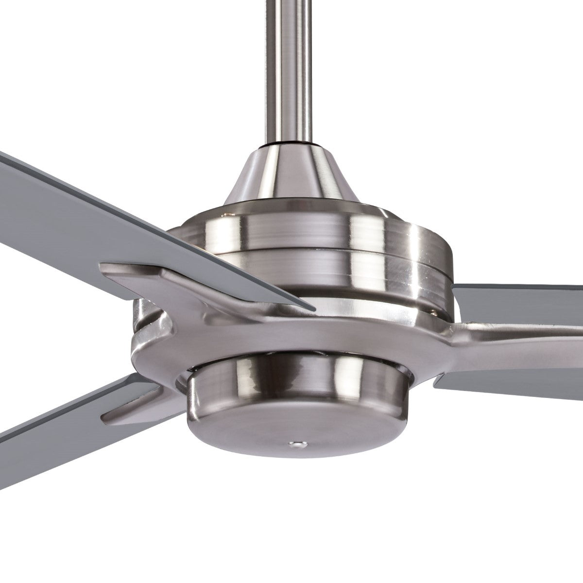 Rudolph 52" Nickel Ceiling Fan with Wall Control, Silver Blades - Bees Lighting
