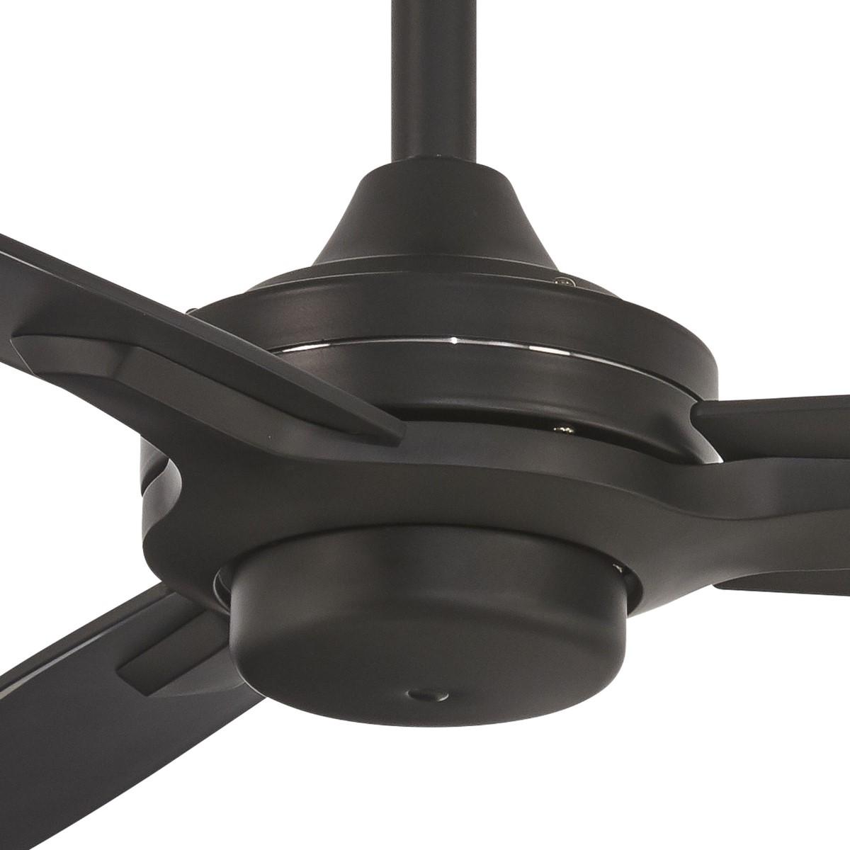 Rudolph 52" Black Coal Ceiling Fan with Wall Control - Bees Lighting