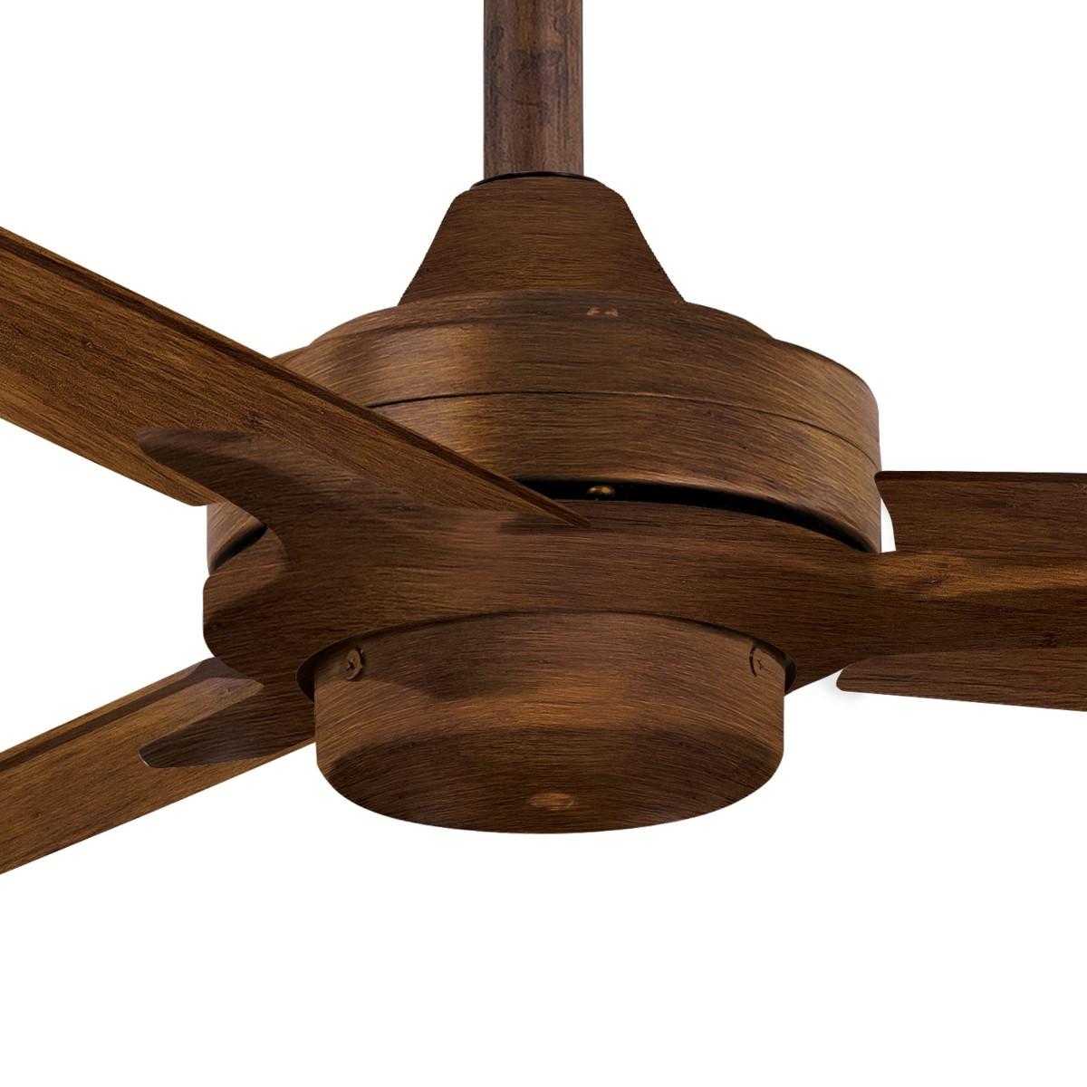 Rudolph 52" Koa Ceiling Fan with Wall Control - Bees Lighting