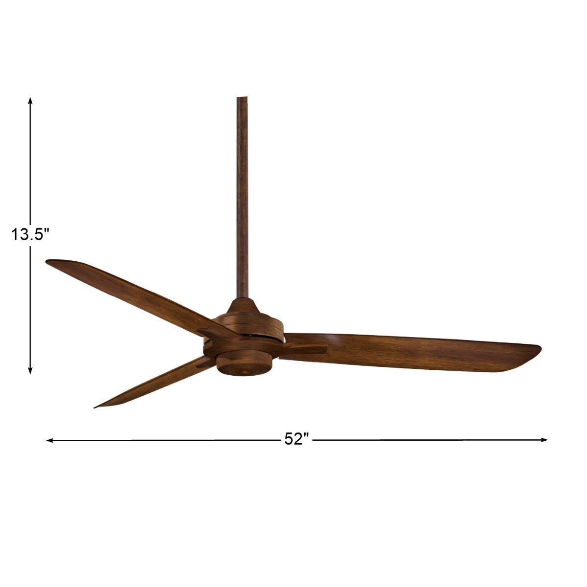 Rudolph 52" Koa Ceiling Fan with Wall Control - Bees Lighting