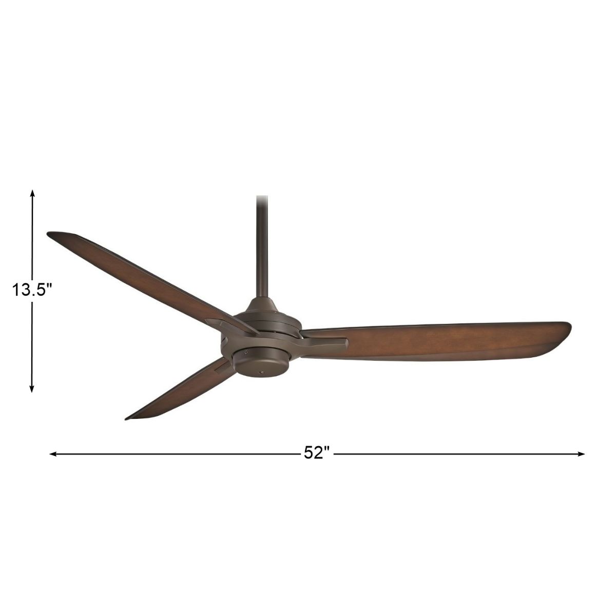 Rudolph 52" Bronze Ceiling Fan with Wall Control - Bees Lighting