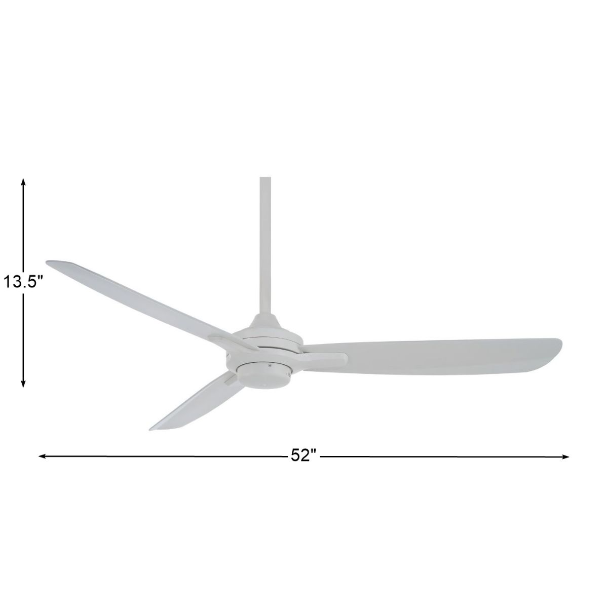 Rudolph 52" White Ceiling Fan with Wall Control - Bees Lighting