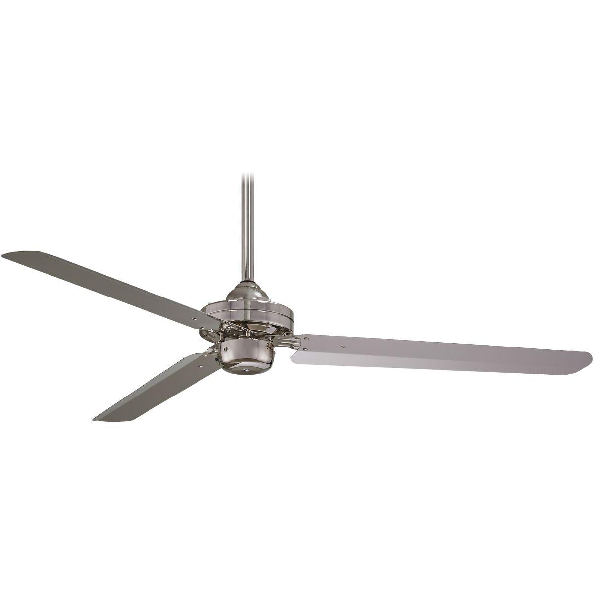 Steal 54" 3-Blade Brushed Nickel Ceiling Fan with Wall Control - Bees Lighting