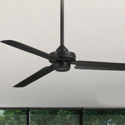 Steal 54" 3-Blade Black Coal Ceiling Fan with Wall Control - Bees Lighting