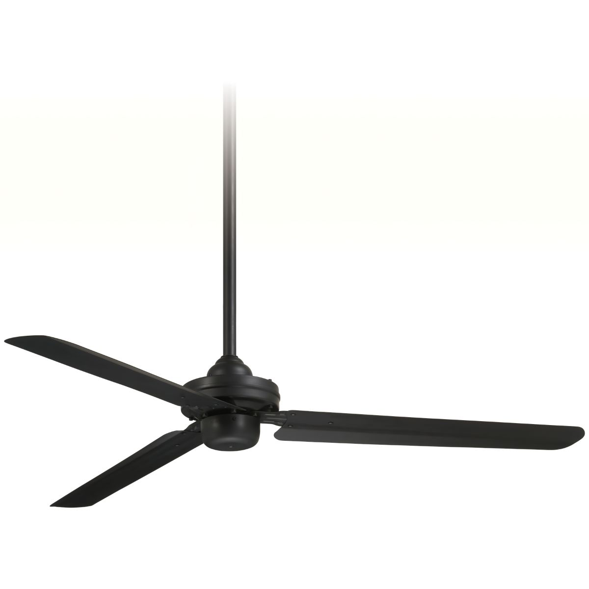 Steal 54" 3-Blade Black Coal Ceiling Fan with Wall Control - Bees Lighting