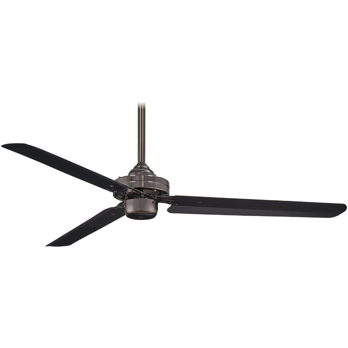 Steal 54" 3-Blade Gun Metal Ceiling Fan with Wall Control - Bees Lighting