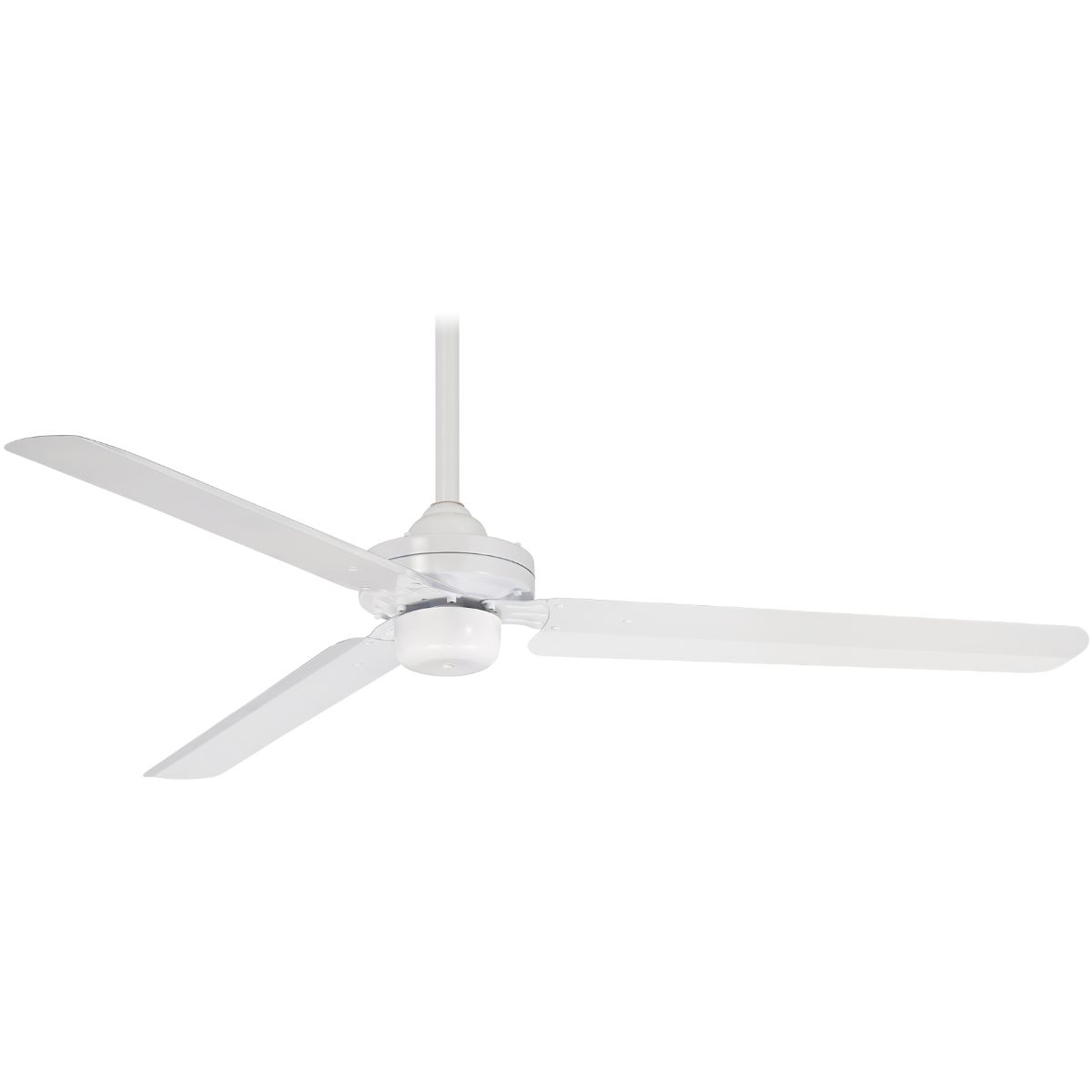 Steal 54" 3-Blade Flat White Ceiling Fan with Wall Control - Bees Lighting