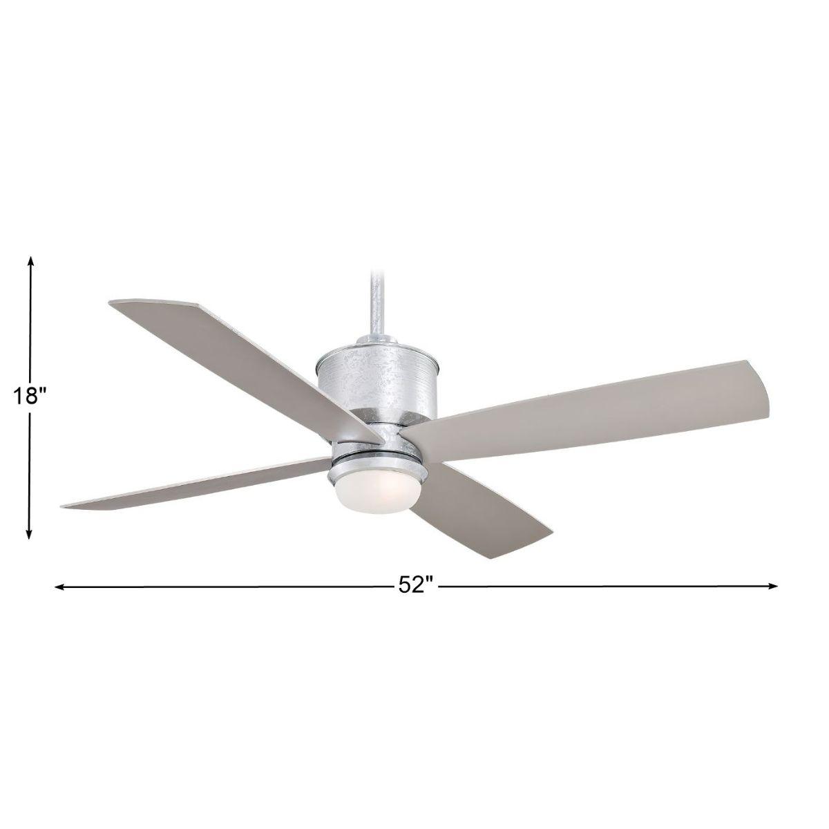 Strata 52 Inch Outdoor Ceiling Fan With Light And Remote