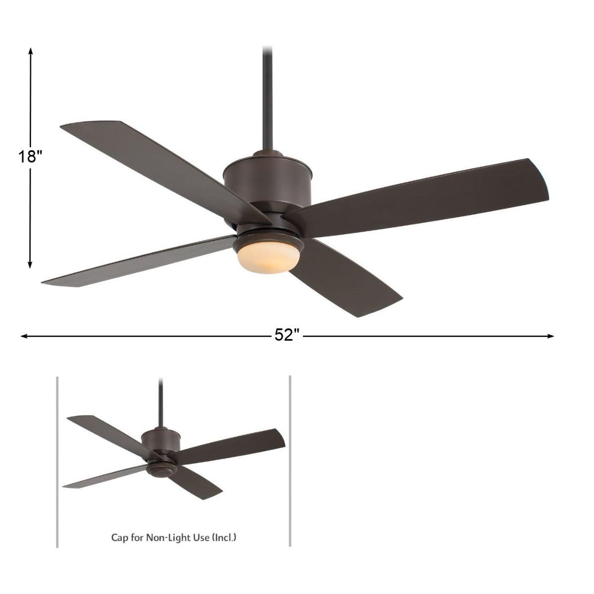 Strata 52 Inch Outdoor Ceiling Fan With Light And Remote