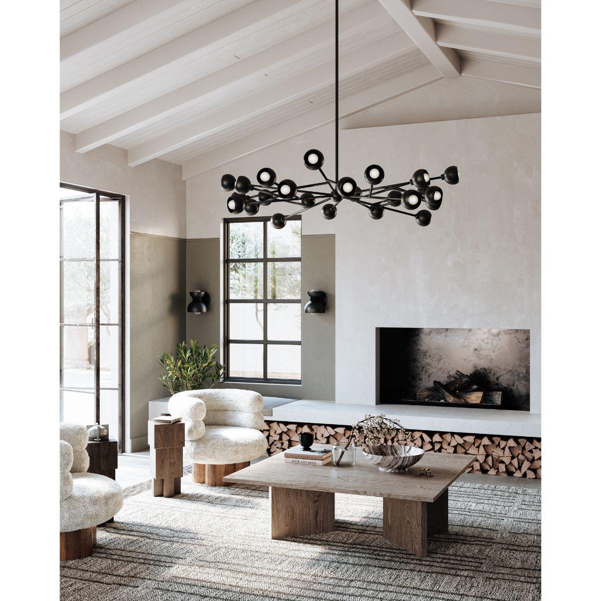 Colt 24 Lights Chandelier Black finish - Bees Lighting