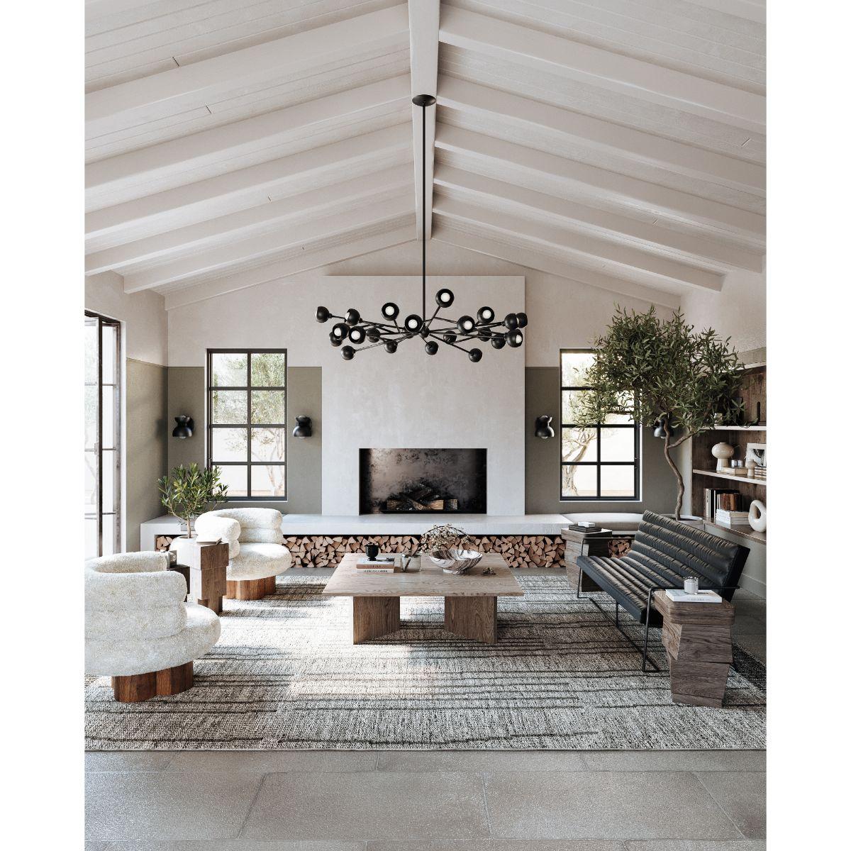 Colt 24 Lights Chandelier Black finish - Bees Lighting