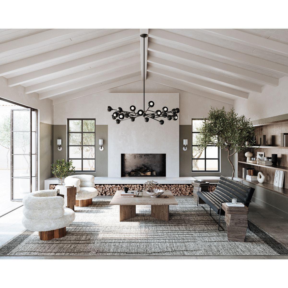 Colt 24 Lights Chandelier Black finish - Bees Lighting