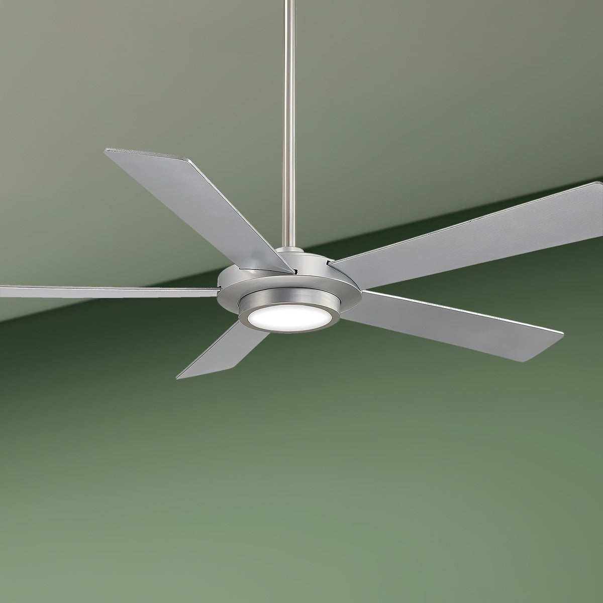 Sabot LED 52" Nickel Ceiling Fan with Remote - Bees Lighting