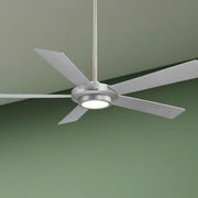Sabot LED 52" Nickel Ceiling Fan with Remote - Bees Lighting