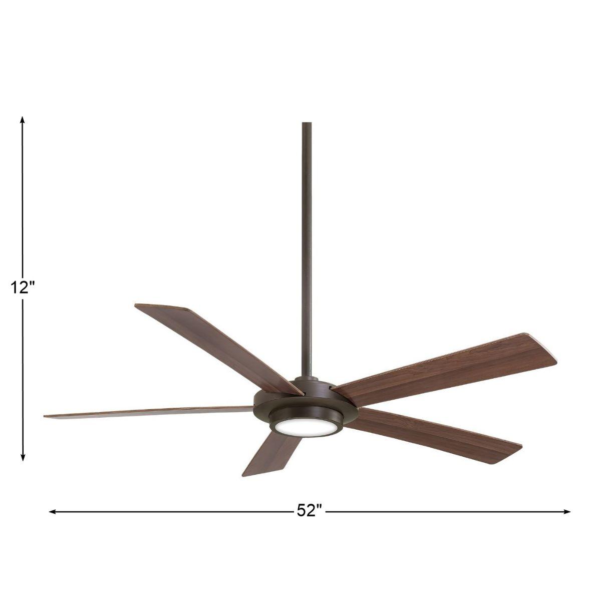 Sabot LED 52" Bronze Ceiling Fan with Remote - Bees Lighting