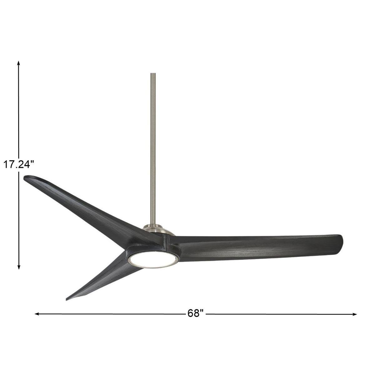 Timber 68 Inch Modern Propeller Smart Ceiling Fan With Light And Remote - Bees Lighting