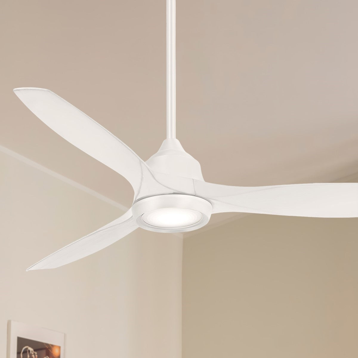 Skyhawk LED 60" White Modern Ceiling Fan with Remote - Bees Lighting