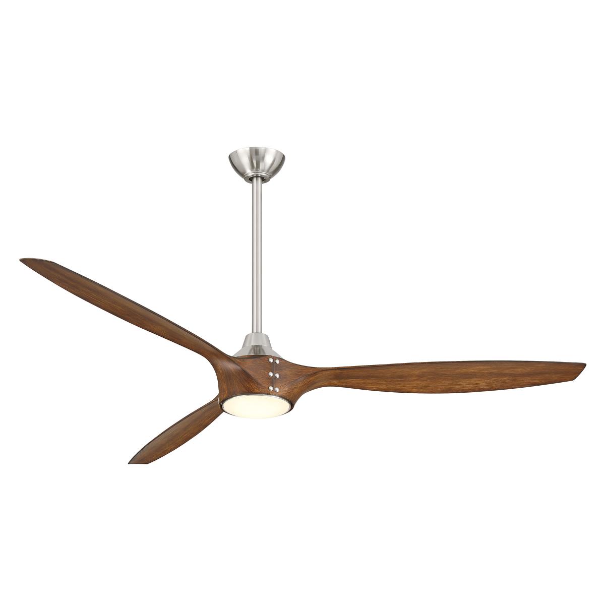 Pierce 65" Nickel LED Smart Ceiling Fan - Bees Lighting
