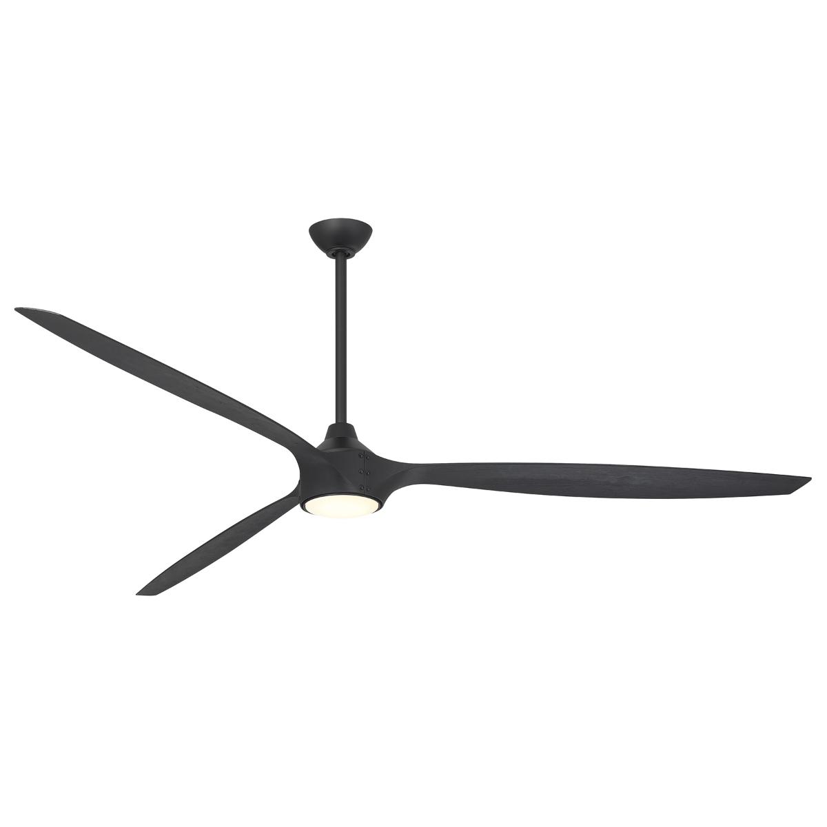 Pierce 84" Black Coal Large LED Smart Ceiling Fan - Bees Lighting