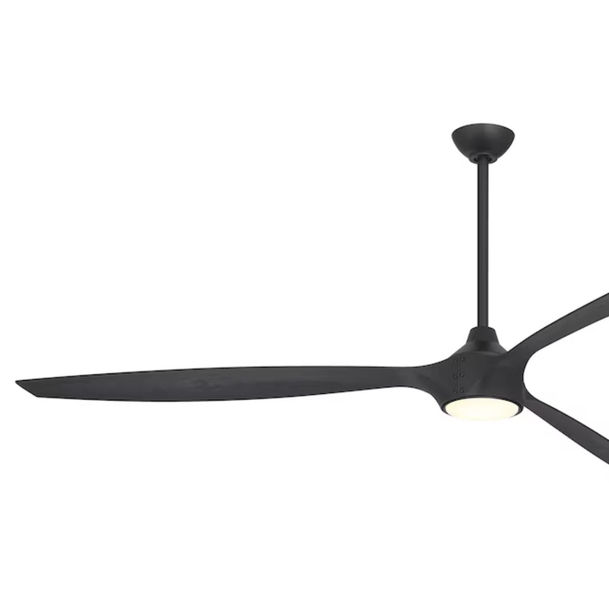 Pierce 84" Black Coal Large LED Smart Ceiling Fan - Bees Lighting